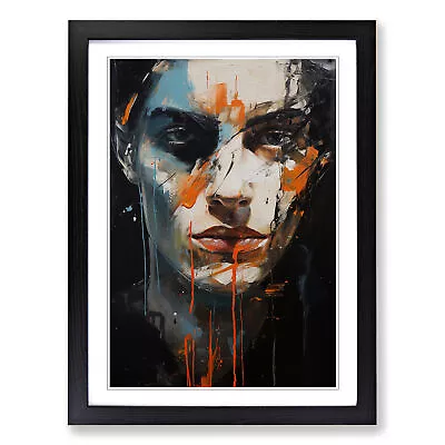 Woman Gestural Wall Art Print Framed Canvas Picture Poster Decor Living Room • £16.95