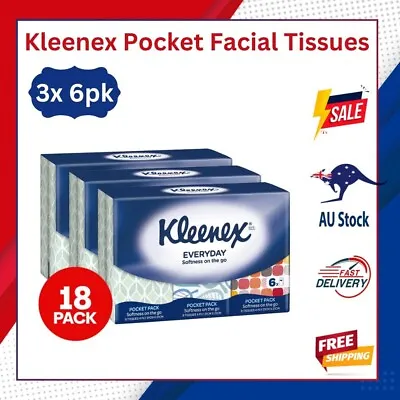 3 X 6pk Kleenex Pocket Facial Tissues • $12.15
