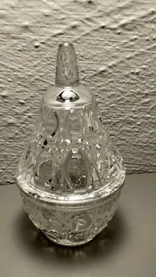 Vintage Lead Crystal Pear Shape Trinket Box 4 1/2” H • $10