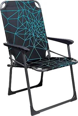 Portal Outdoor Camping Caravan Fusina STD Foldomg High Back Chair-BLUE • £14.99