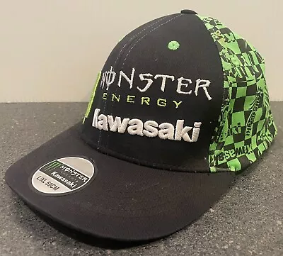 Monster Energy All Over Print Kawasaki Size L/XL Stretch Fit Cap Hat • $21.99