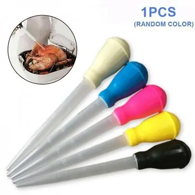 Turkey Baster BBQ Meat Syringe Tube Pump Pipe With Rubber Bulb Heat Resistant • £2.41