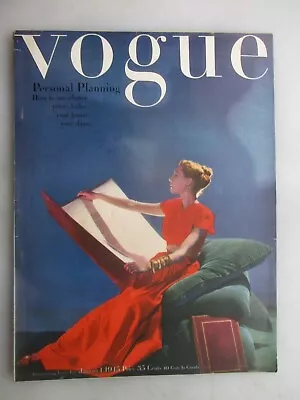 VOGUE Magazine - January 1 1945 Issue - WWII Era PARIS Fashions • $49.99