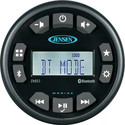 JENSEN 3  JMS3RTL Bluetooth AM/FM/WB/USB Waterproof Stereo - Black • $207.03