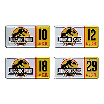 Jurassic Park Jeep Wrangler | #10 #12 #18 #29 | STAMPED Prop License Plate Combo • $106.22