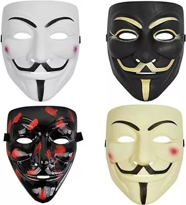 WLPARTY 4 Pack V For Vendetta Hacker Mask For Halloween Costume Cosplay Party Ma • $89.99