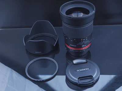 $360 • Buy Rokinon 35mm F1.4 Full Frame Wide Angle MF Lens For Sony E Mount,Mint Condition!