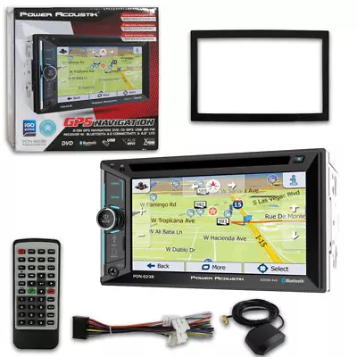 Power Acoustik PDN-623B 2-DIN 6.2  DVD CD USB Car Stereo W/ GPS And Bluetooth • $99.99