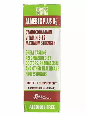 Almebex Plus B12 Liquid Vitamin  Maximum Strength - 8 Oz. 05/24 • $16.99