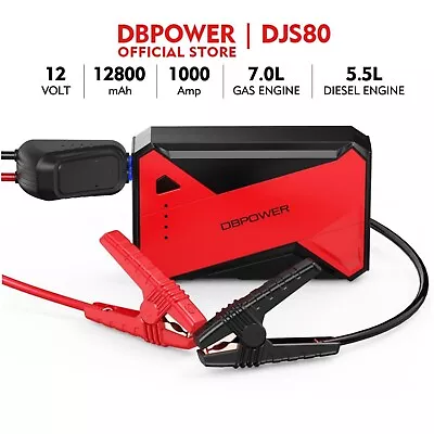 Battery Jump Starter Portable Power Pack For Car With Jumper Cable And Clamps • $59.49