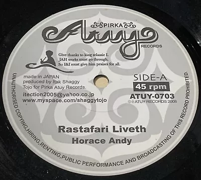 Horace Andy - Rastafari Liveth  7  Vinyl (vg+) • £12.49