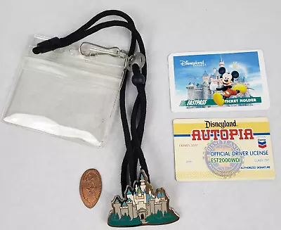 Disney Souvenir Disneyland Lanyard Bolo Goofy Elongated Penny Resort Fast Pass • $14.99