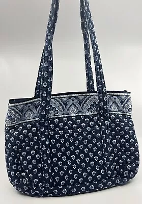 Vera Bradley*Large Double Handle Tote Nantucket Navy Pattern (Spring 2005 Ret.) • $26.99