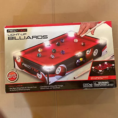 Pool Table Table Top 20  Top LED Lights Billiards | Mini Snooker Table BRAND NEW • $25