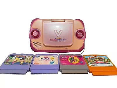 $40 • Buy V Smile Cyber Pocket Learning System With 4 X Games