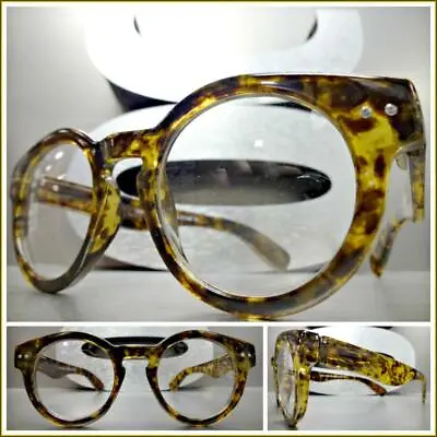 Mens CLASSIC 50s RETRO Style Clear Lens EYE GLASSES Small Tortoise Fashion Frame • $14.99