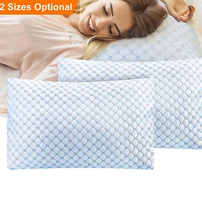 Memory Foam Pillows Heat Moisture Reducing Cool Gel Infused Soft Bed Body Pillow • $32.29