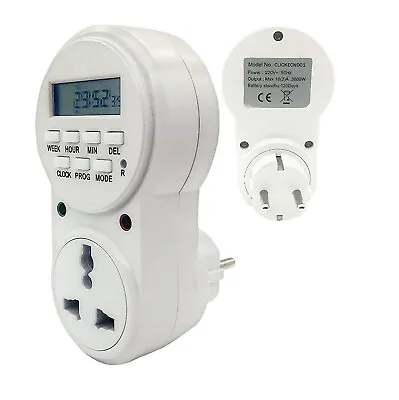 Plastic 24x7 Automatic Smart Digital Programmable Timer Switch With Smart Socket • $34.90
