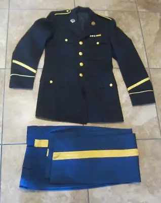 U.S. Military Dress Uniform Coat Jacket 38R Pants 31L Gold Buttons • $50.43