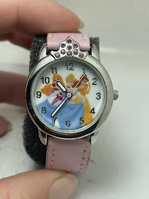 Women's/girls Disney Princess Fashion Watch Prs488 Light Pink Strap-r14 • $0.99