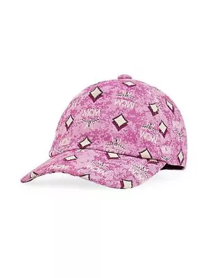 MCM NWT Pink Print Fabric Jacquard Monogram Baseball Cap One Size Retail $370 • $265.49