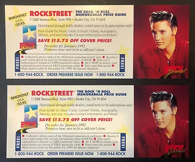 (2)x Elvis Presley Rock Street 1991 Promotional PROMO Card Order Form Unused • $12