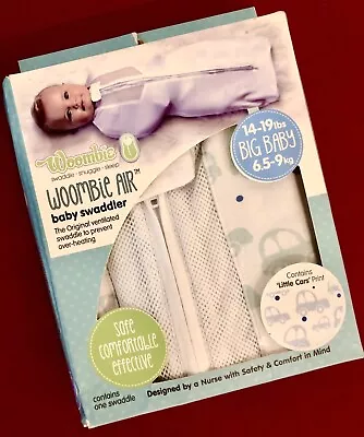 $21.95 • Buy NIB *WOOMBIE* AIR Ventilated Swaddler Sleep Sack Little Cars 3-6 Mo 14-19 Lbs
