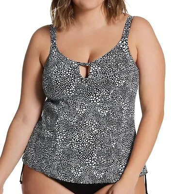 Elomi BLACK Pebble Cove Non Wired Molded Tankini Swim Top US 20 UK 24 • $64.35