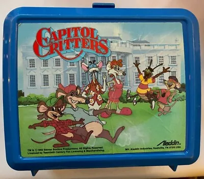 Capitol Critters Vintage 90s Aladdin Brand Blue Lunchbox UNUSED • $15.99