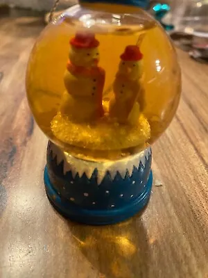 Vintage Snowman Snow Globe Miniature 3  • $6.95