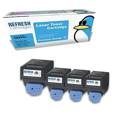 Refresh Cartridges Full Set Pack C-EXV21 Toner Compatible With Canon Printers • £110.87