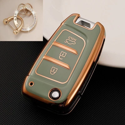 $18.99 • Buy TPU Flip Remote Key Fob Case Cover For Hyundai I30 I35 I40 Solaris Kona Green