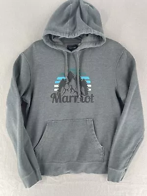 Marmot Womens Hoodie Medium Pullover Fleece Front Graphic Long Sleeve Outdoor • $15.98