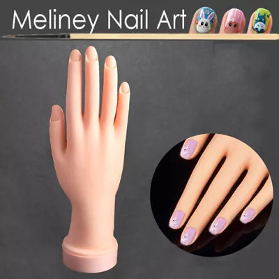 Manicure Model Realistic Looking Soft PVC Rubber Nails Practice Hand Manicure He • $11