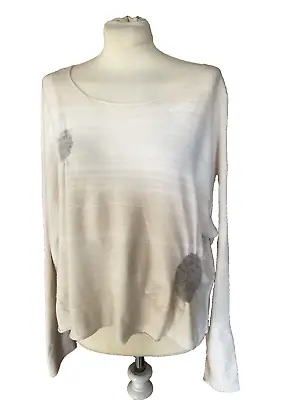 ** Crea Concept ** Quirky / Stylish Cream Jumper ** Lagenlook ** 38 ** • £39.99