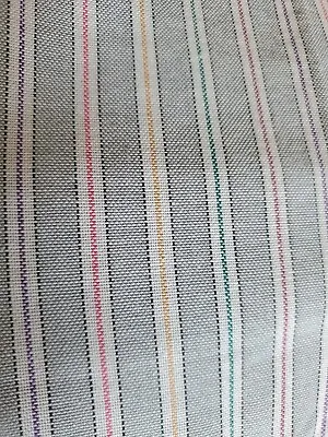 $12 • Buy Vintage Sewing Fabric Blue Chambray Stripe Shirting 35x60  Cotton