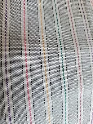 $12 • Buy Vintage Sewing Fabric Blue Chambray Stripe Shirting 35x60  Cotton