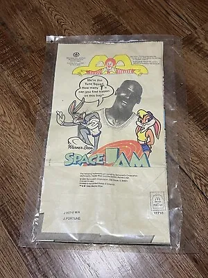 Vintage 1996 Space Jam Warner Bros McDonald’s Happy Meal Bag Michael Jordan • $19.95