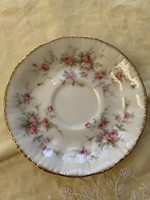 $12 • Buy Paragon 1!  Saucer Fluted Victoriana Rose Pink W/Gold Trim 1981-1990