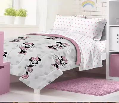 Minnie Mouse Dots 4-Piece TWIN SIZE Comforter & Sheet Set - Includes Sheet Set • $99.99