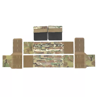 PEW Tactical Thorax MOLLE Tubes Cummerbund W/ Side Plate HSP Style Modular Camo • $95.86