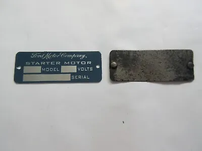 #18 Ford GPW Jeep Original Starter ID Tag Data Plate And Reproduction ID Tag • $29.99