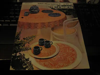 Coats Knitting Pamphlet #1179 - Knitted Tablecloth Coffee Table Mat & Doily • $1.99