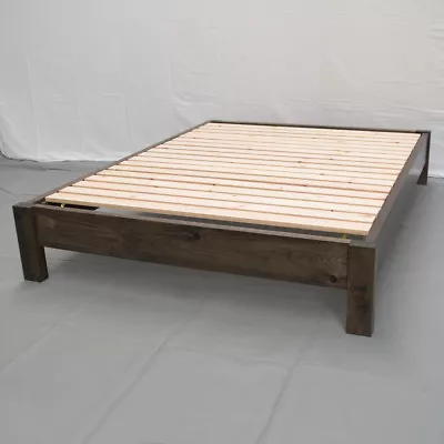 Farmhouse Rustic Platform Bed - King/Solid Wood/Modern/Made In USA • $749