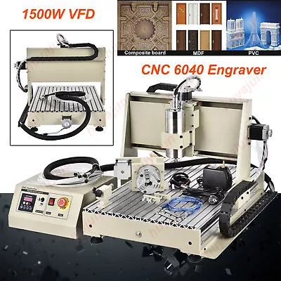 1500w Vfd Router Engraver Cnc 6040 4 Axis Desktop Wood Mill/drilling Machine Usb • $1800