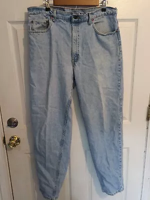 Vintage Levi’s 550 Orange Tab Light Blue Denim Jeans Relaxed Fit Men’s Sz 38x34 • $9.90