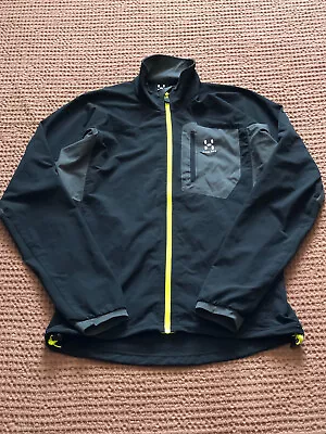 Mens Haglofs Lizard Black Lightweight Shell Jacket Small S • £58.08