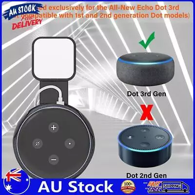 AU Outlet Wall Mount Hanger Holder  For Echo Dot 3 Space Saving Stand (Black) • $11.90