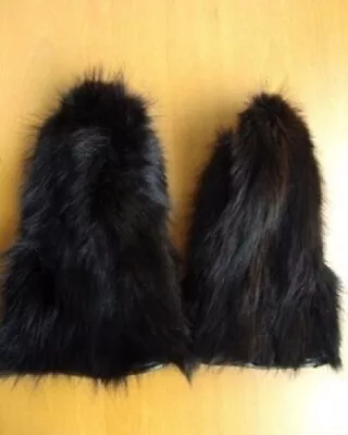 Showroom Item Brown Raccoon Fur Mittens Men Women L • $190.67