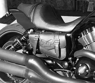 $110.24 • Buy Saddlebag Side Leather Skull (Harley V-Rod Night-Rod Sportster HD)